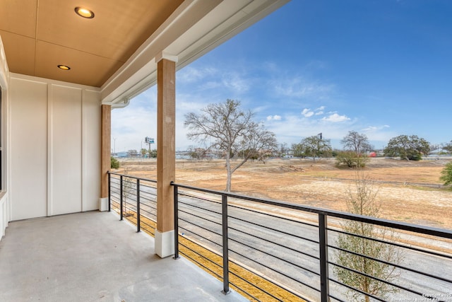 balcony with a rural view