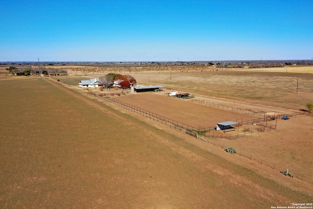 aerial view featuring a rural view