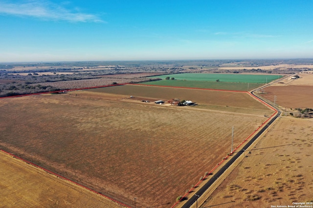 aerial view featuring a rural view