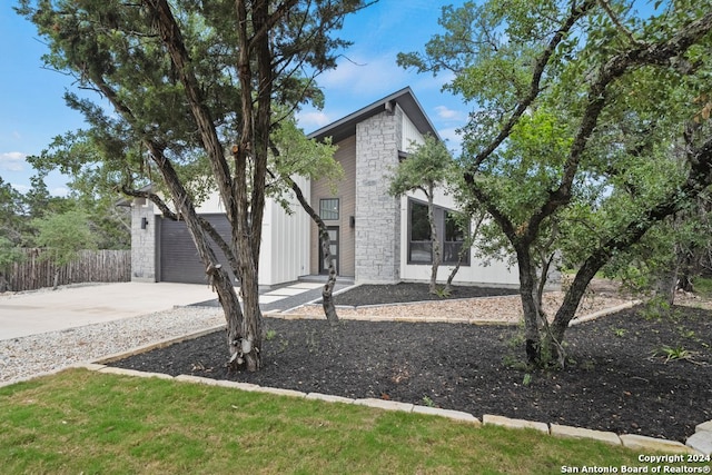 view of home's exterior with a garage