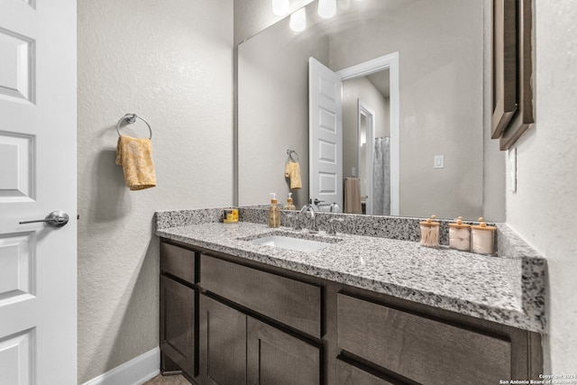 bathroom with oversized vanity