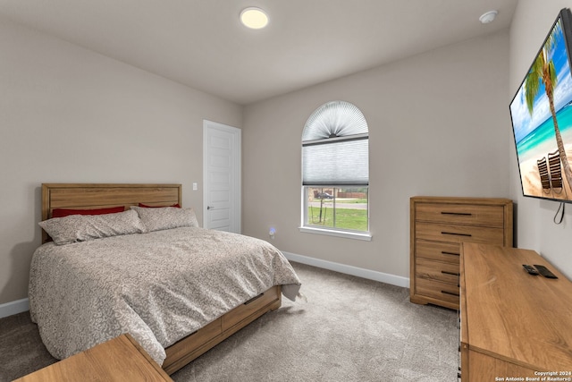 view of carpeted bedroom