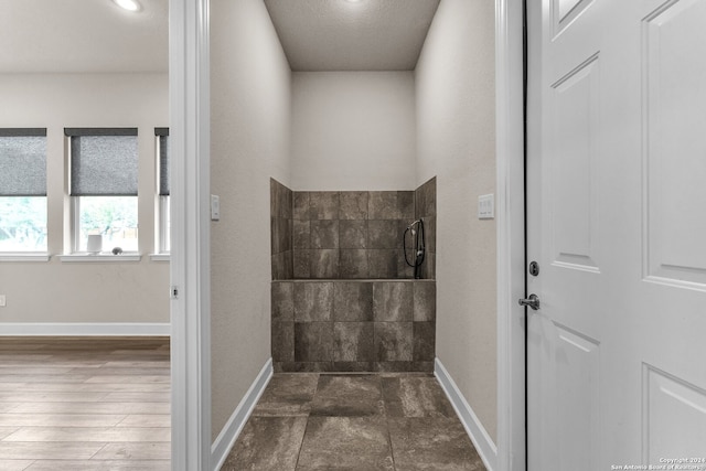 bathroom featuring tile floors