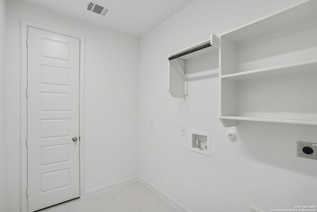 laundry room featuring hookup for a gas dryer, electric dryer hookup, and hookup for a washing machine