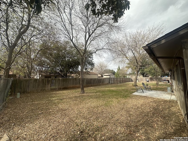 view of yard featuring a patio