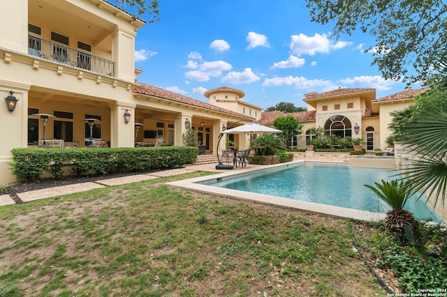 view of pool with a patio