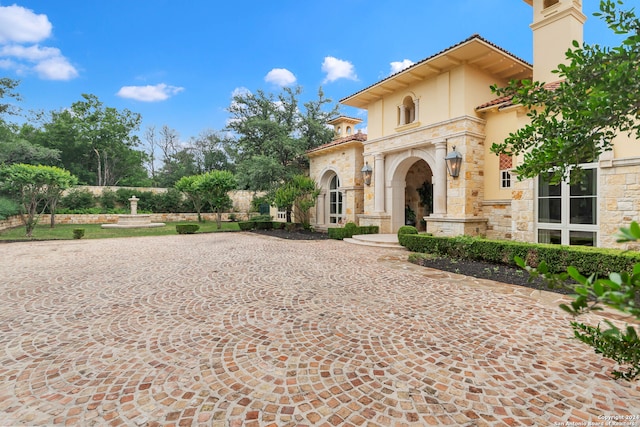 view of mediterranean / spanish house