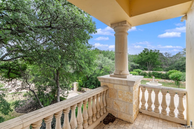 view of patio / terrace with a balcony