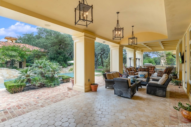 view of patio / terrace featuring outdoor lounge area