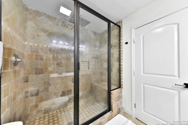 bathroom with walk in shower