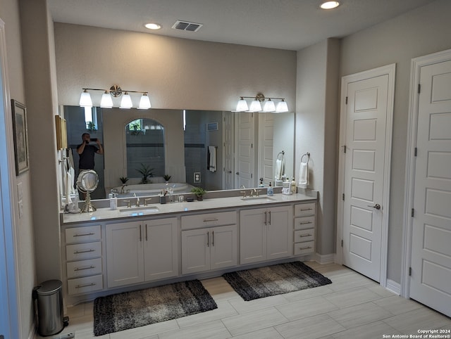 bathroom with vanity