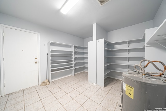 pantry with water heater