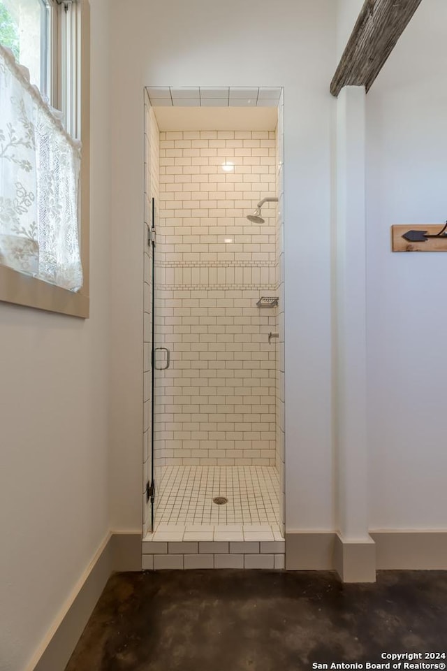 bathroom with an enclosed shower