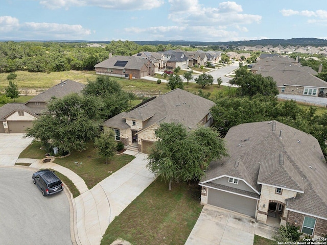 aerial view featuring a residential view