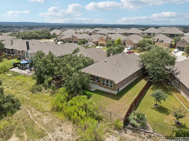 bird's eye view featuring a residential view