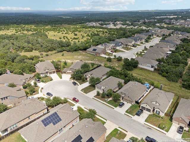 aerial view with a residential view