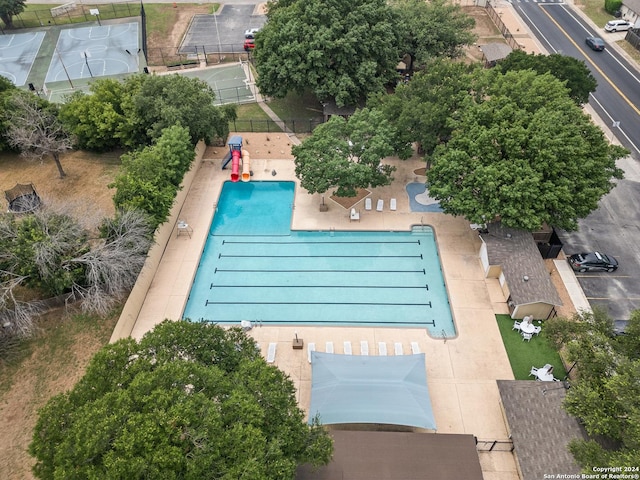 birds eye view of property