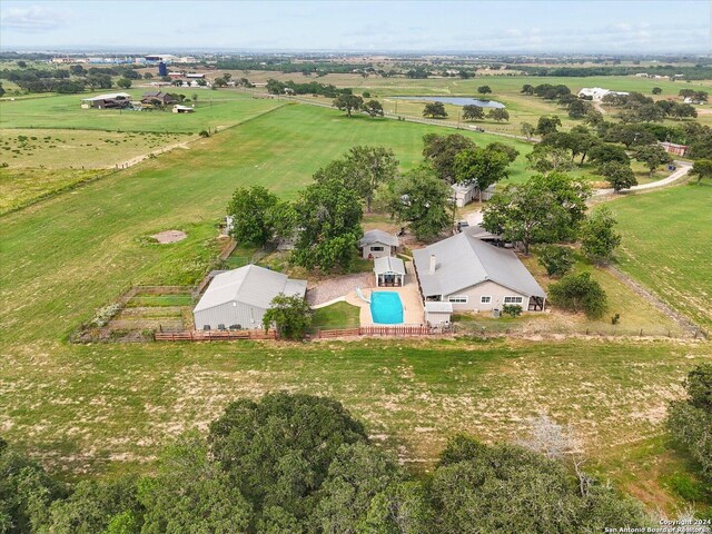 aerial view featuring a rural view