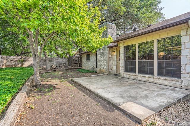 view of yard with a patio