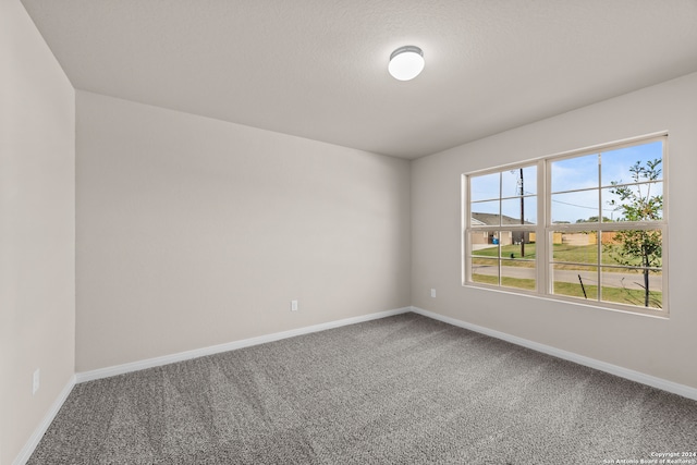 spare room featuring baseboards and carpet flooring