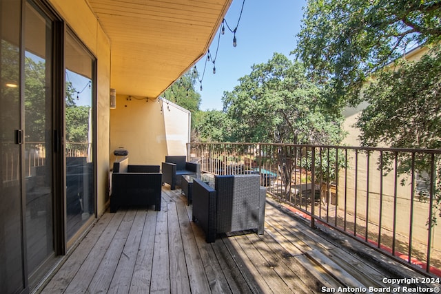 deck featuring an outdoor hangout area