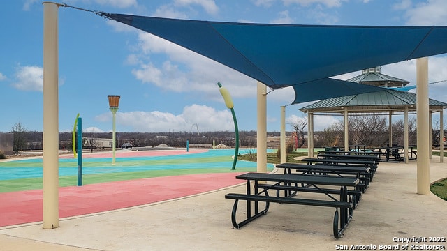 view of property's community with a gazebo