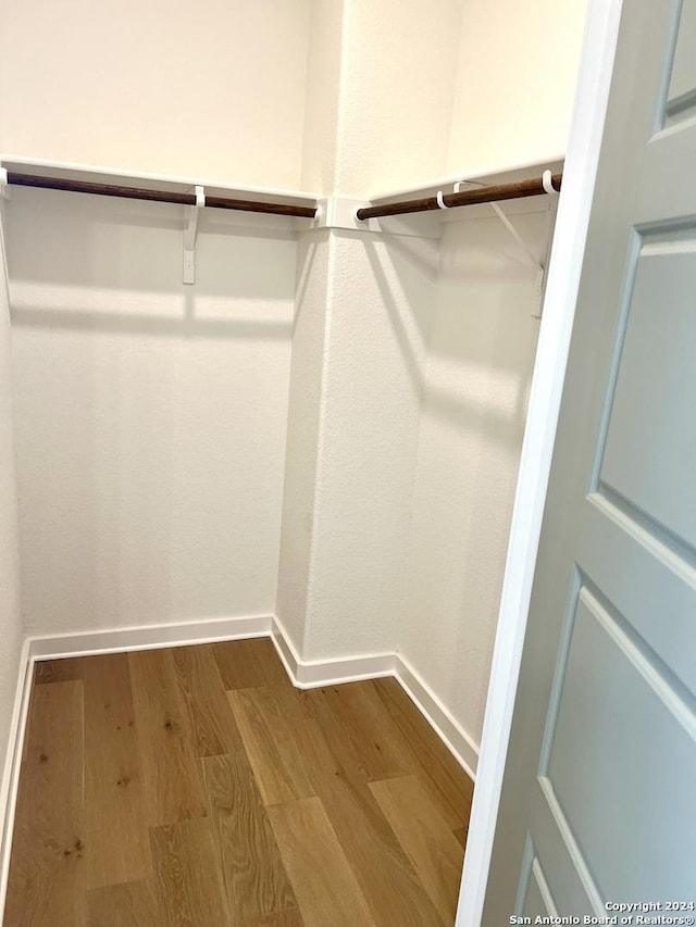 spacious closet with hardwood / wood-style floors