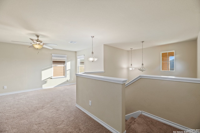 hallway featuring carpet floors