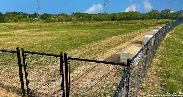 view of yard featuring a rural view