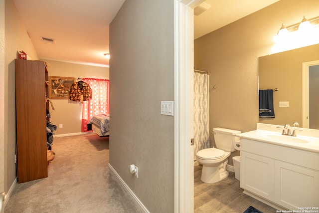 bathroom featuring toilet and vanity