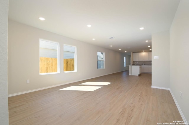 empty room featuring light hardwood / wood-style flooring