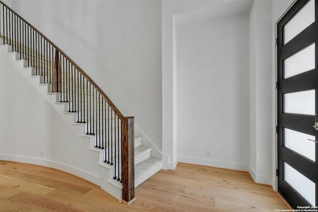 foyer entrance featuring light hardwood / wood-style flooring