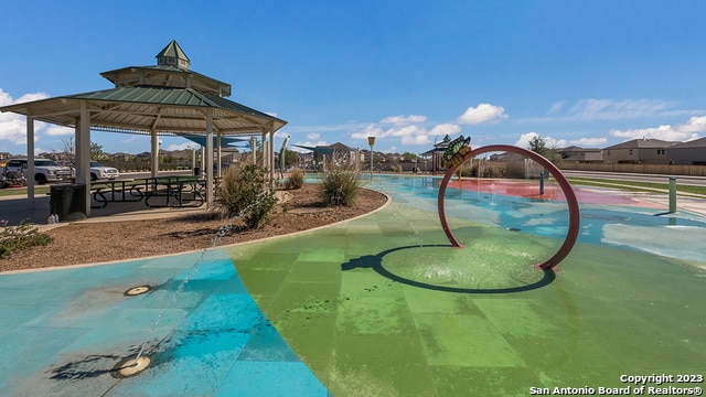 view of pool featuring a gazebo