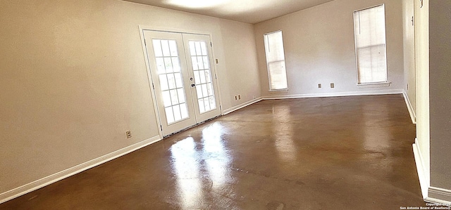 empty room with french doors