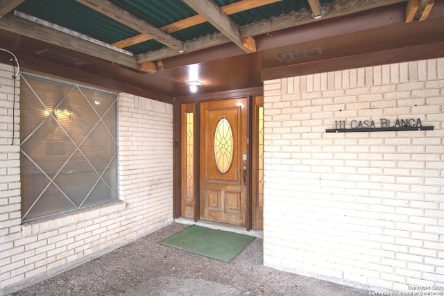 view of doorway to property