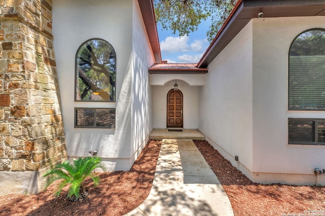 view of doorway to property