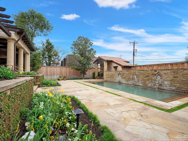 view of pool with a patio