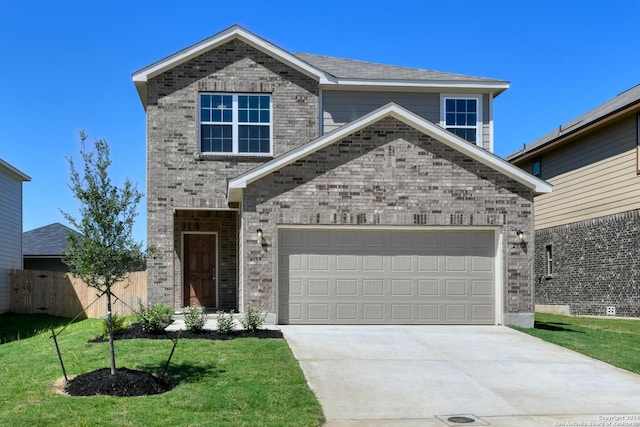 front facade with a front yard