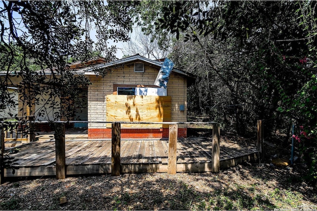 exterior space with a wooden deck