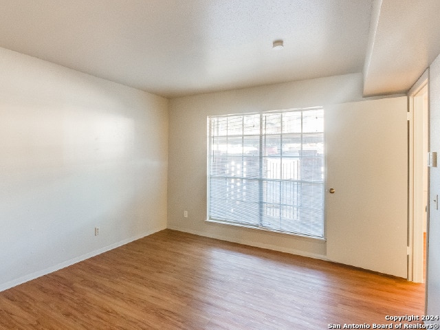 empty room featuring light wood-type flooring