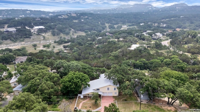 aerial view featuring a mountain view