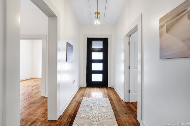 interior space featuring wood-type flooring