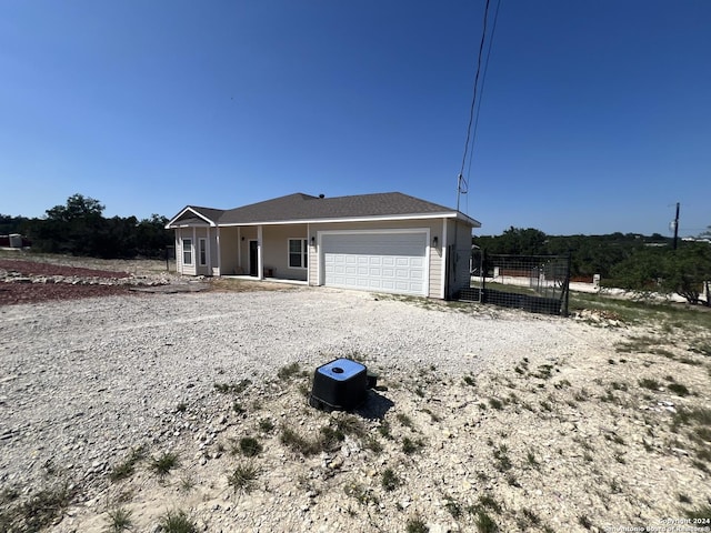 view of front of home featuring a garage