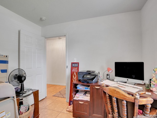 office featuring light tile patterned flooring