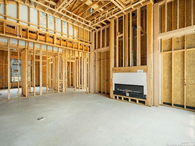 miscellaneous room with a fireplace