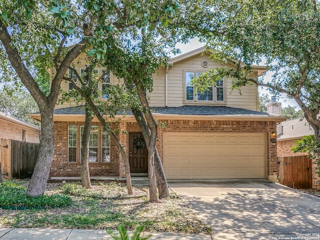 view of front of house featuring a garage