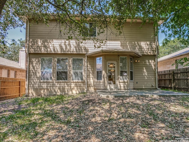 view of front of home with a patio