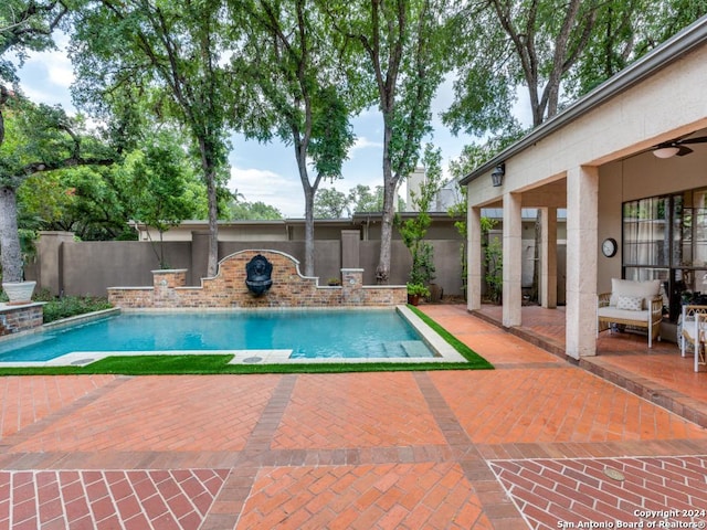 view of pool with a patio