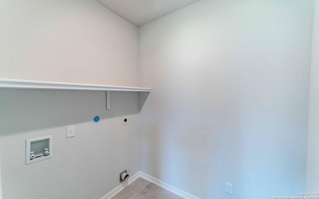 laundry room featuring washer hookup, gas dryer hookup, and hookup for an electric dryer