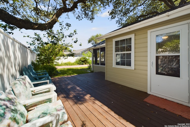 deck with fence